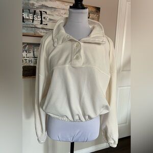 Old Navy Button-Up Funnel Neck Sweat Shirt